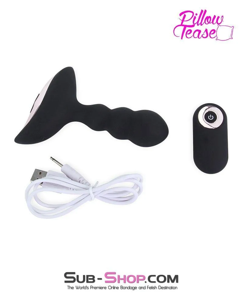 1594M-SIS      Sissy Maid Rechargeable Remote Control 10 Function Waterproof Vibrating Wireless Silicone Anal Plug