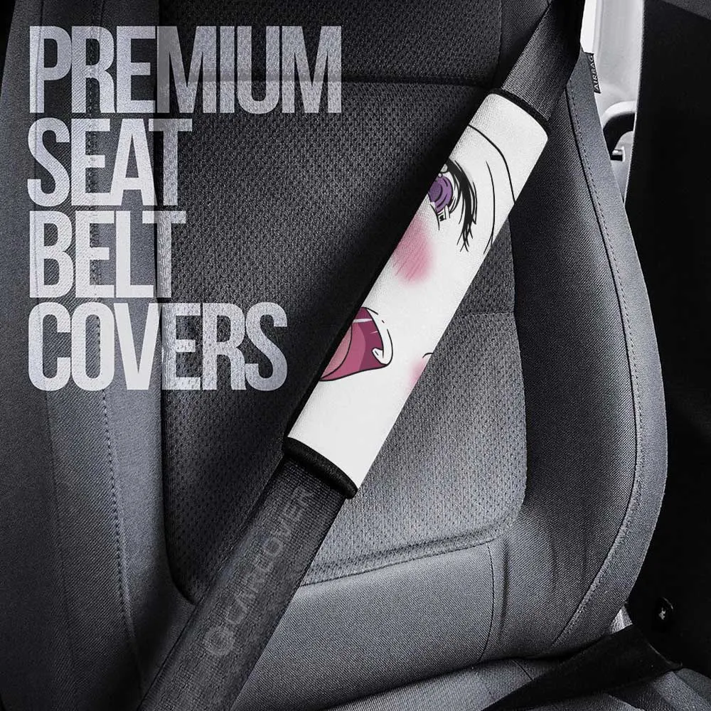 Ahegao Face Seat Belt Covers Custom Ahegao Car Accessories
