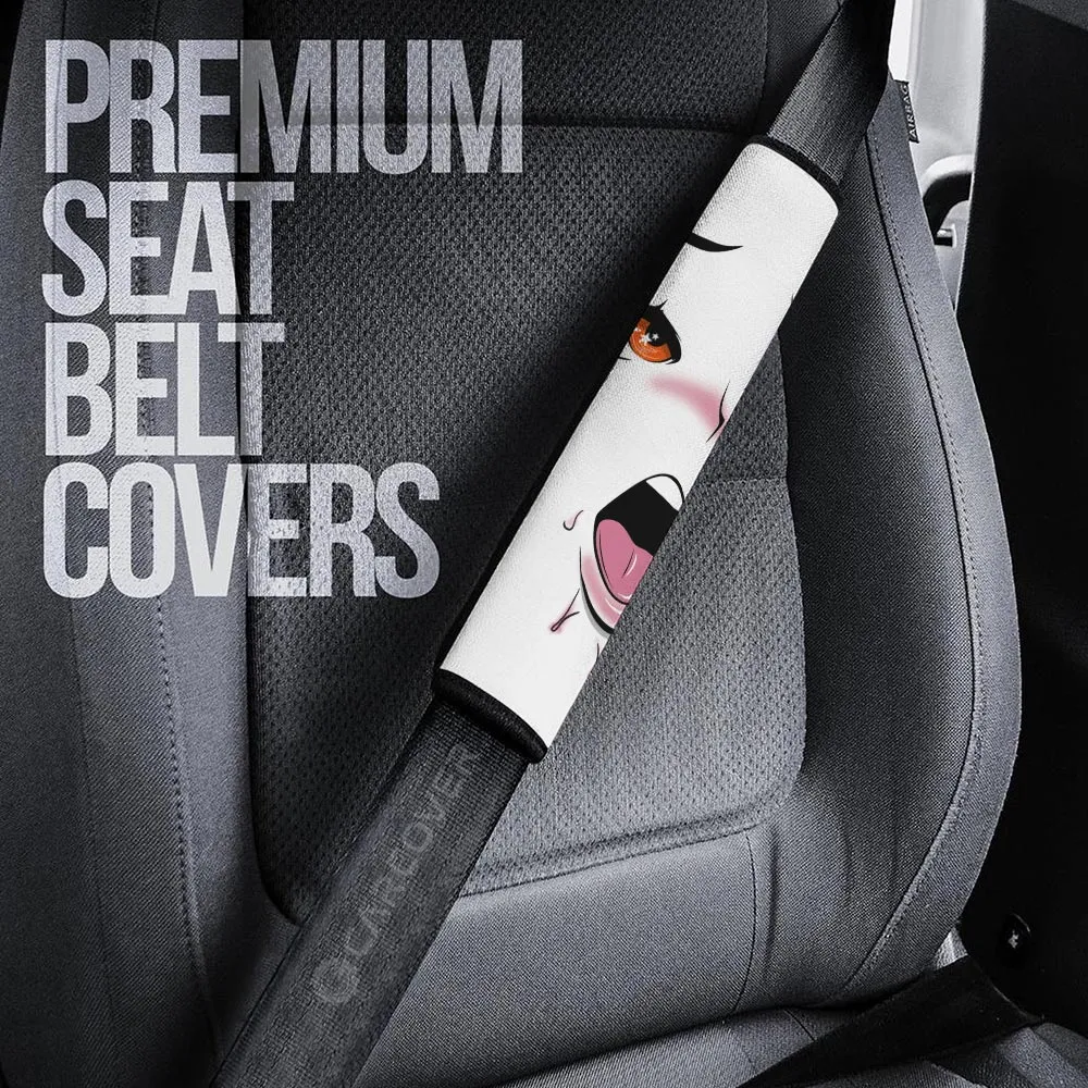 Ahegao Face Seat Belt Covers Custom Ahegao Car Accessories