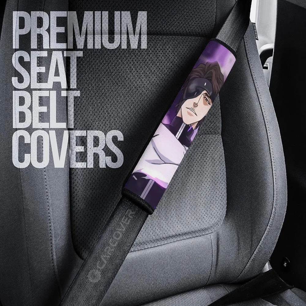 Aizen Sosuke Seat Belt Covers Custom Bleach Anime Car Accessories