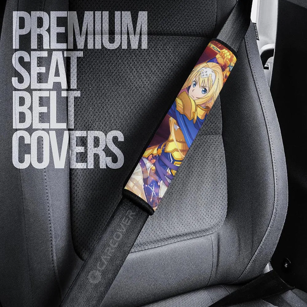 Alice Zuberg Seat Belt Covers Custom Sword Art Online Anime Car Accessories