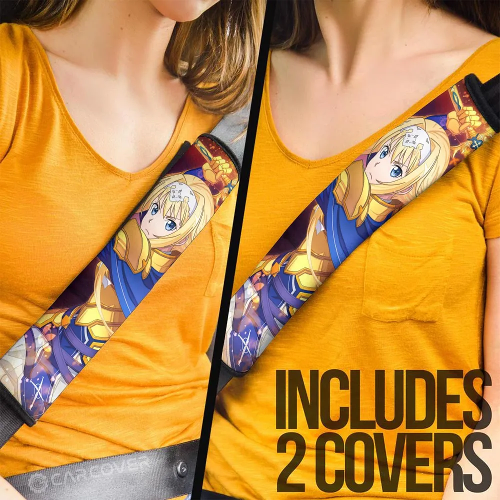 Alice Zuberg Seat Belt Covers Custom Sword Art Online Anime Car Accessories