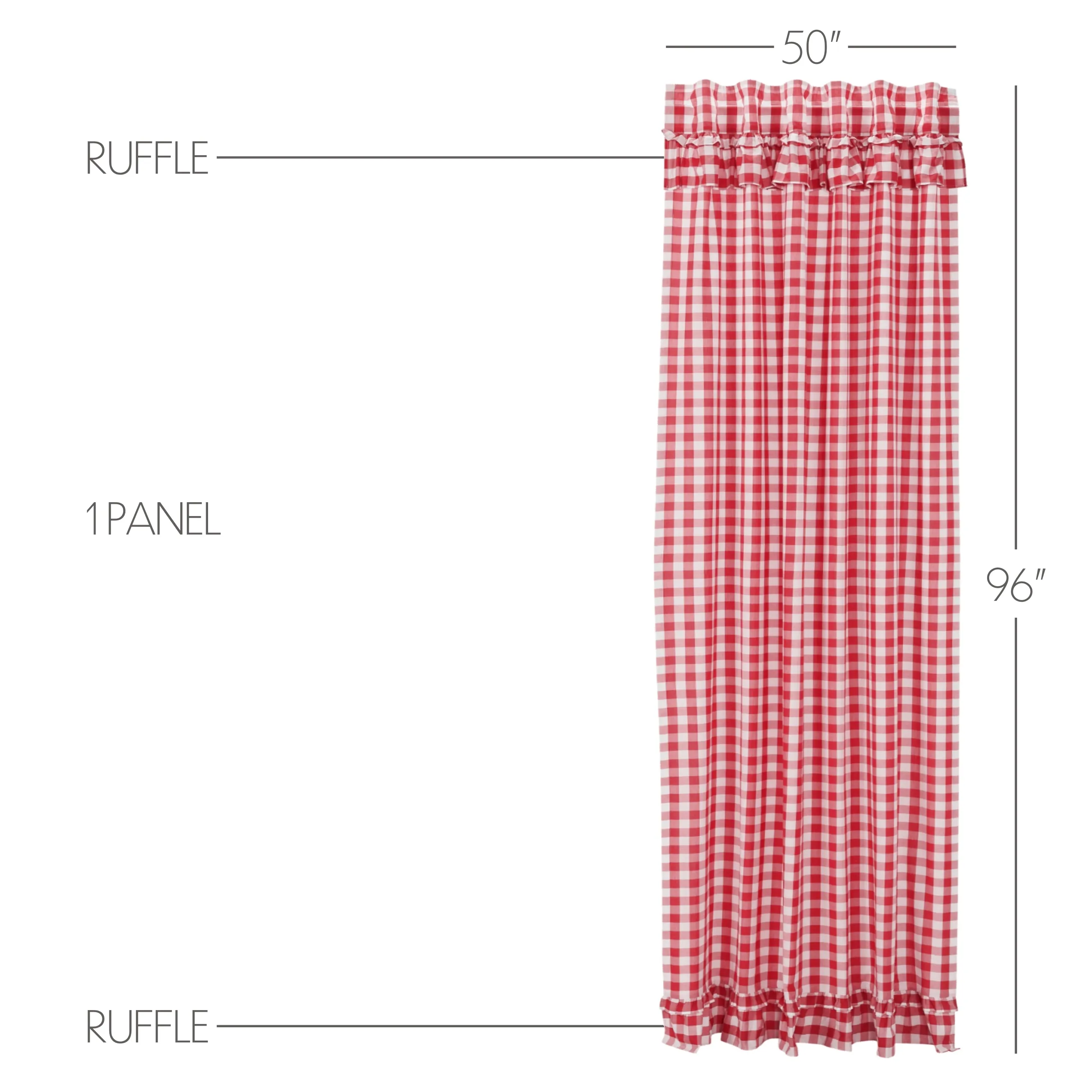 Annie Buffalo Check Ruffled Panel 96x50