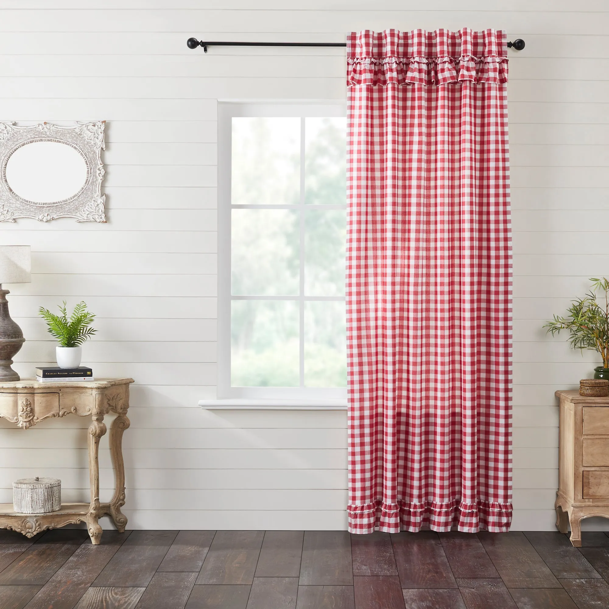 Annie Buffalo Check Ruffled Panel 96x50