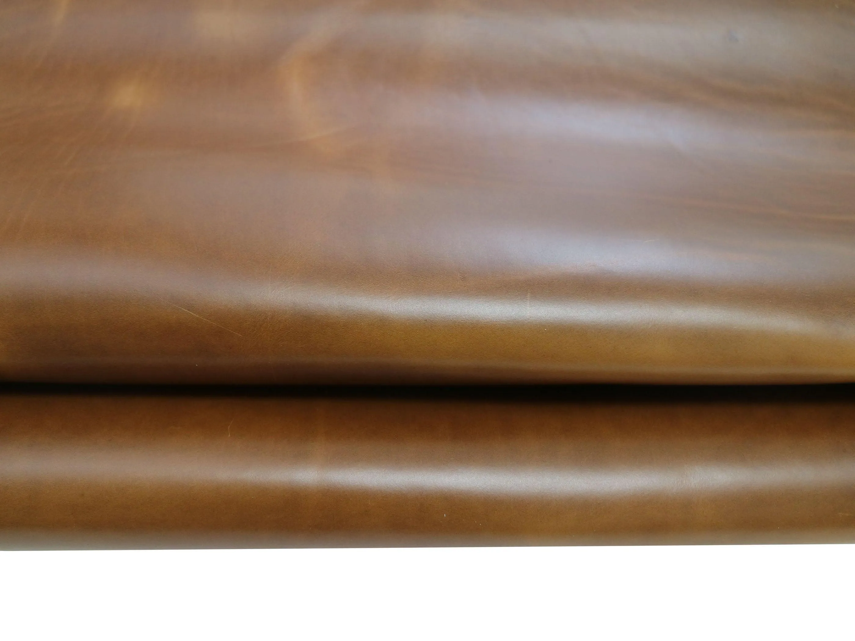 Antique Tan Brown - Oxford Xcel Leather Cowhide Strip, 5/6oz Thick, 60-72" length, Chrome Tanned