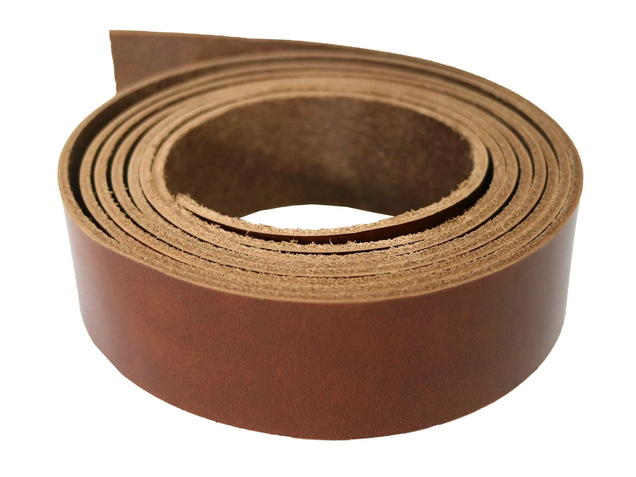 Antique Tan Brown - Oxford Xcel Leather Cowhide Strip, 5/6oz Thick, 60-72" length, Chrome Tanned