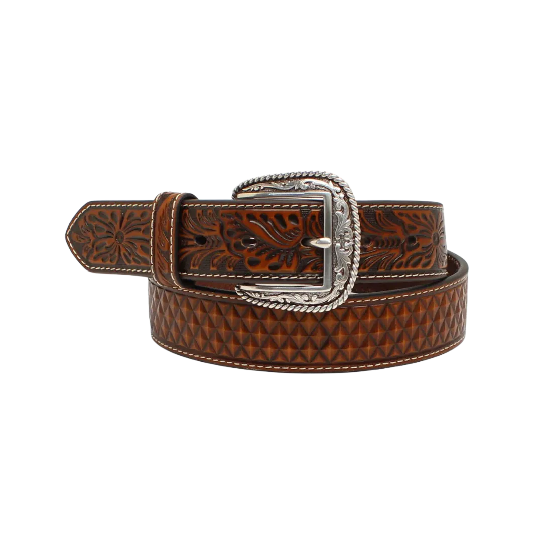 Ariat Basketweave Floral Tabs Belt