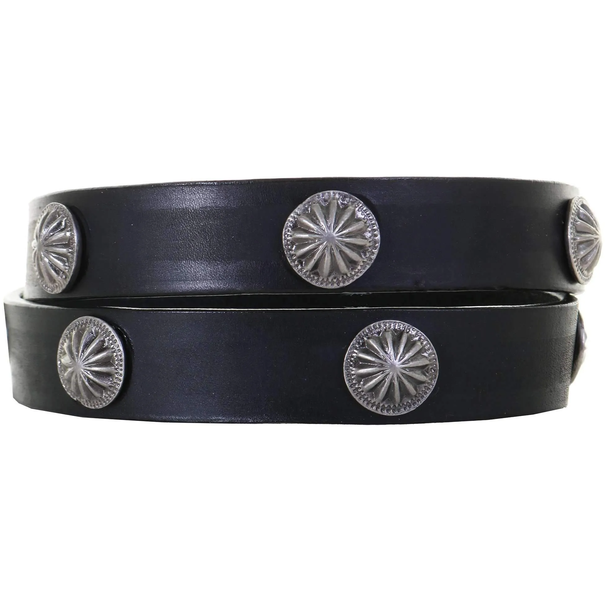 B1062 - Black Leather Concho Belt
