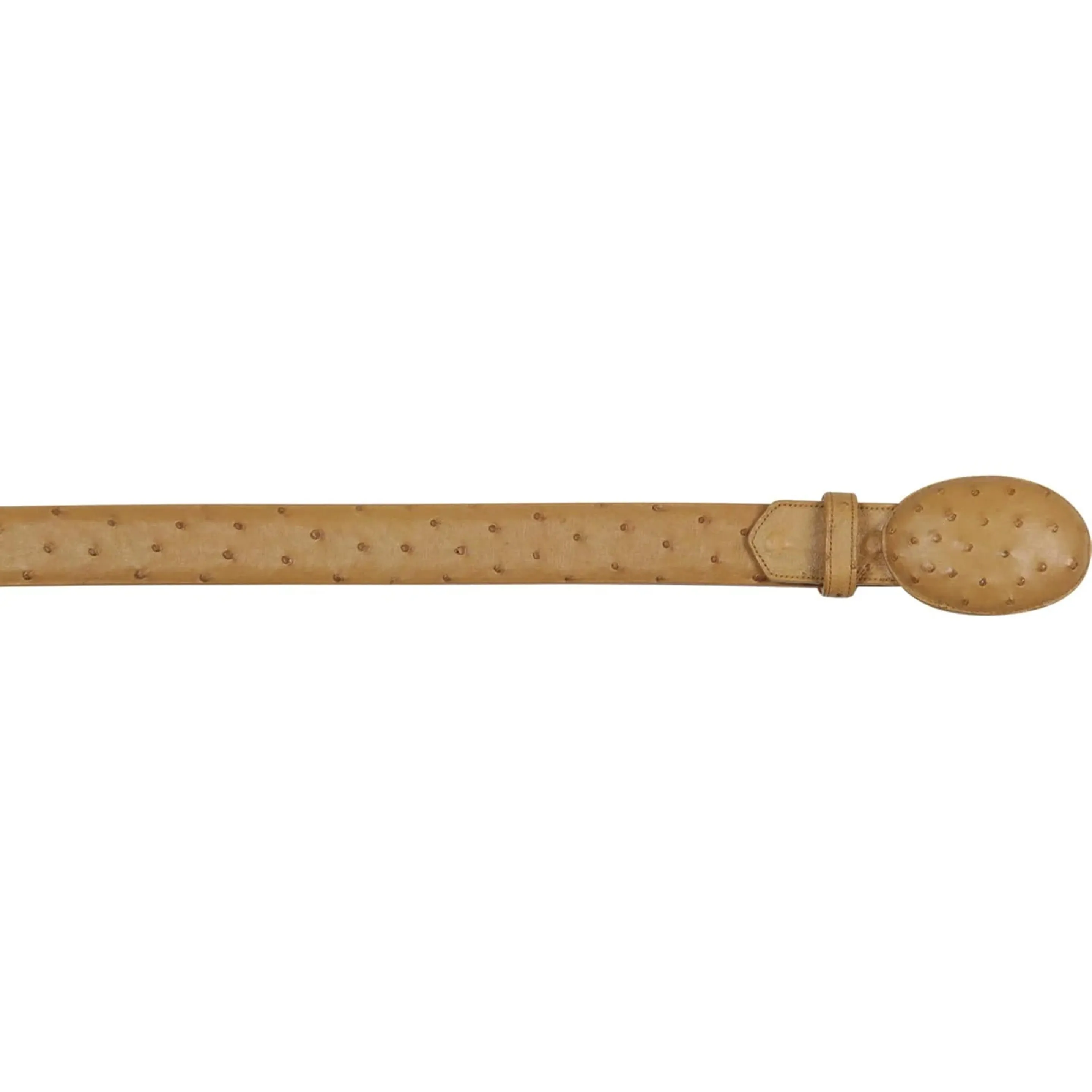 Belt Ostrich Antique Saddle