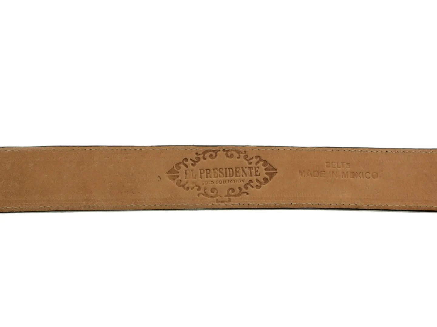 Black Western Cowboy Belt Shark Print Leather - Silver Buckle