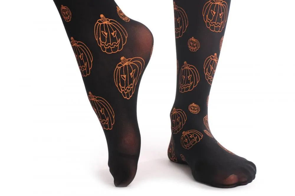 Black With Orange Halloween Pumpkins