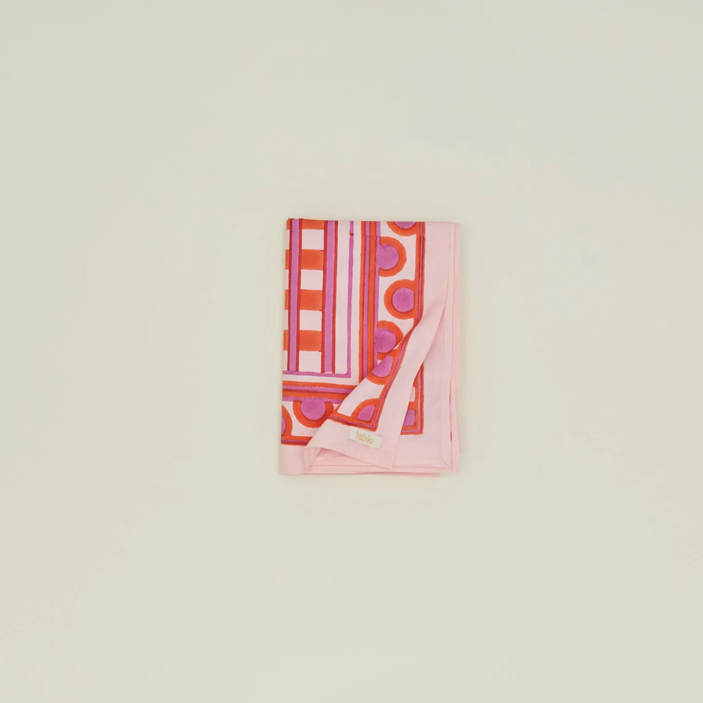 Block Printed Tablecloth - Block Printed Red Plaid
