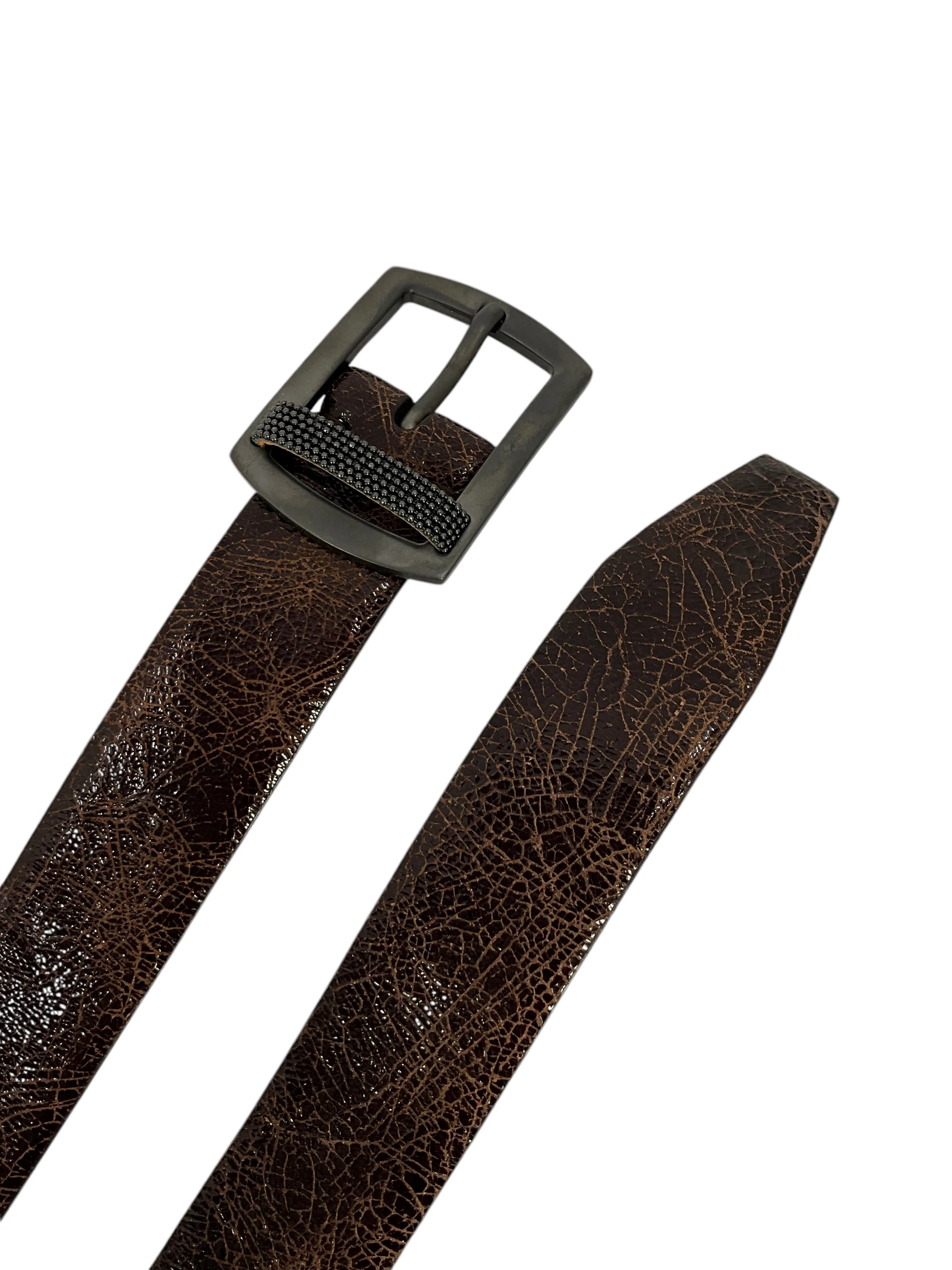 Brunello Cucinelli Leather Beaded Buckle Belt Size S