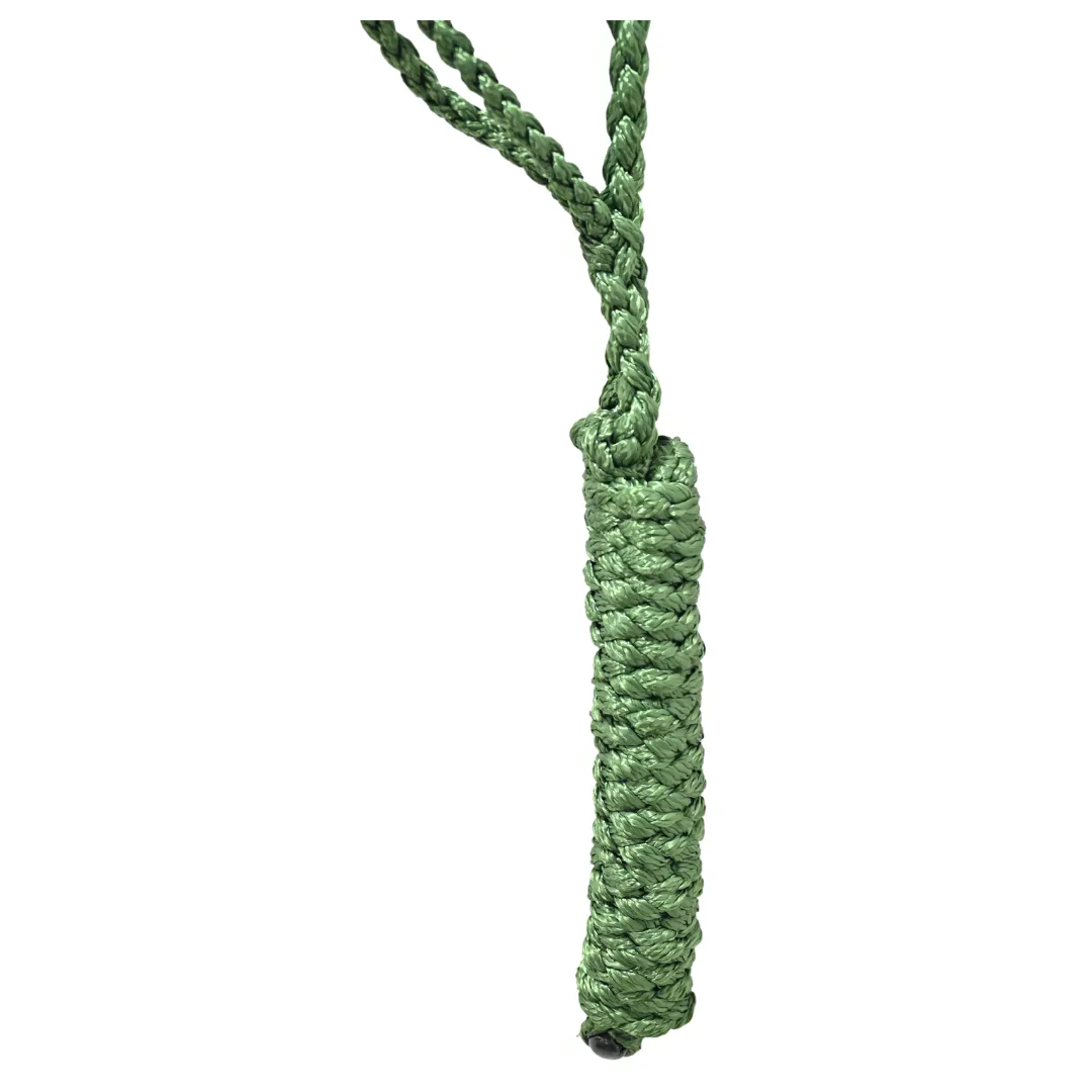 Cashel Flat Braid Halter with Lead Rope- Green