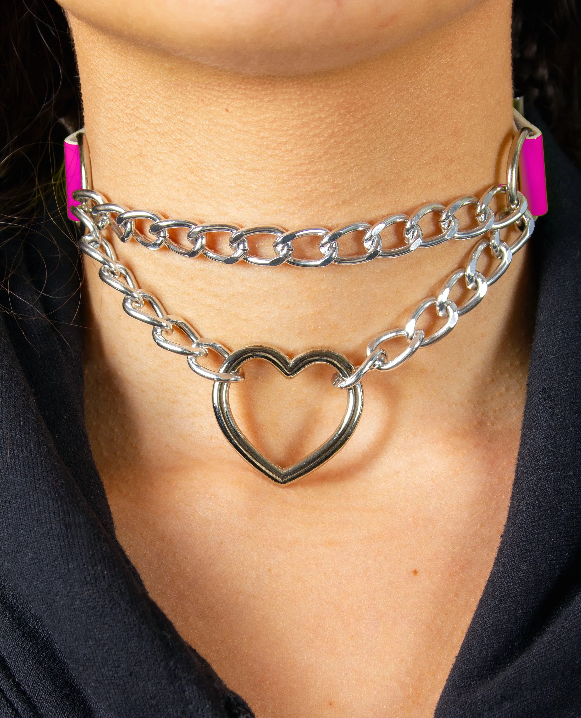 Chain Heart Collar