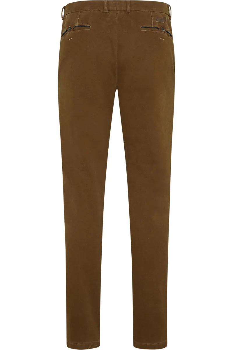 Cognac Cashmere Feel Stretch Pants