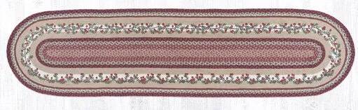 Cranberries Oval Braided Rug
