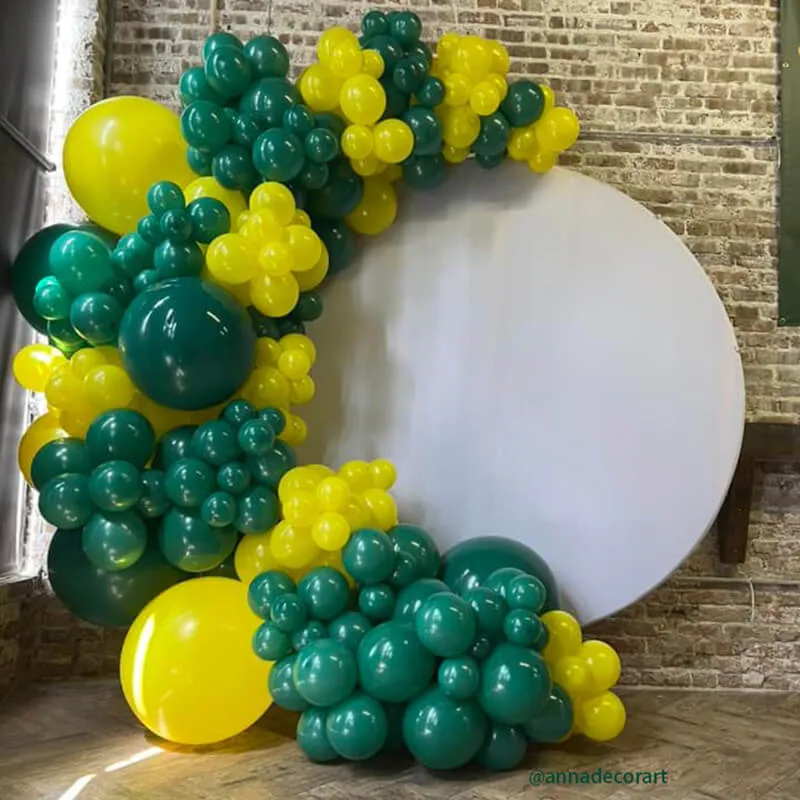 Custom White Round Fabric Backdrop Pure Color