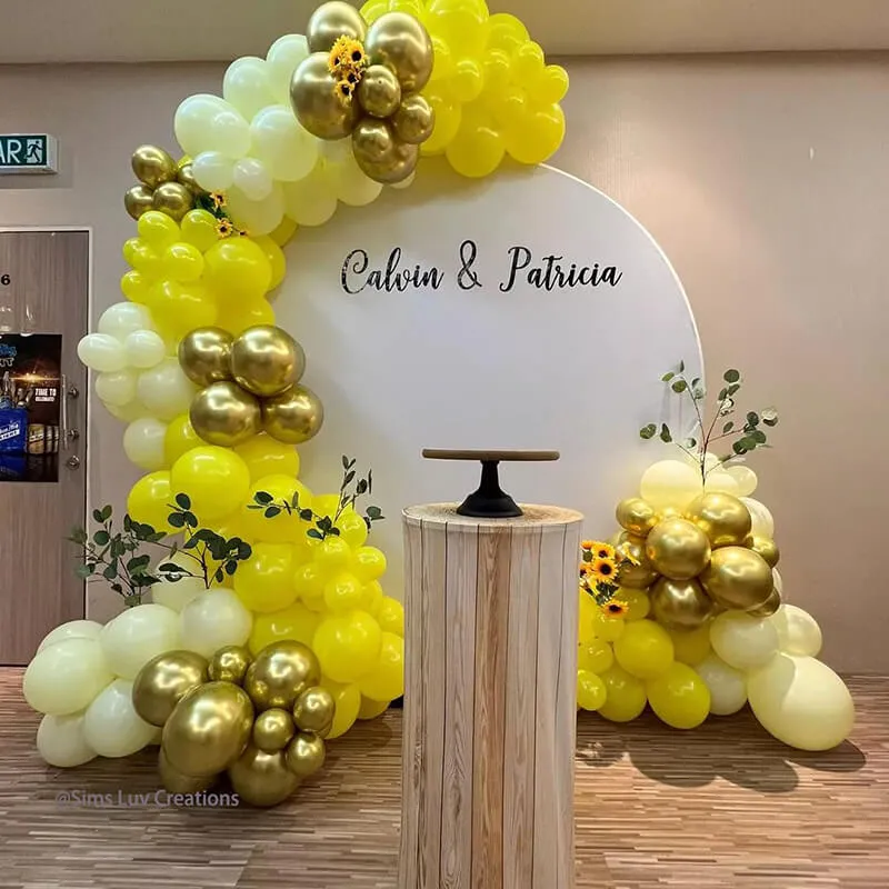 Custom White Round Fabric Backdrop Pure Color