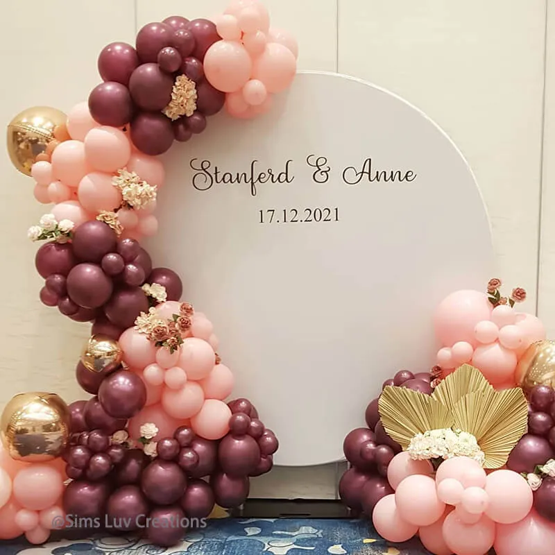 Custom White Round Fabric Backdrop Pure Color