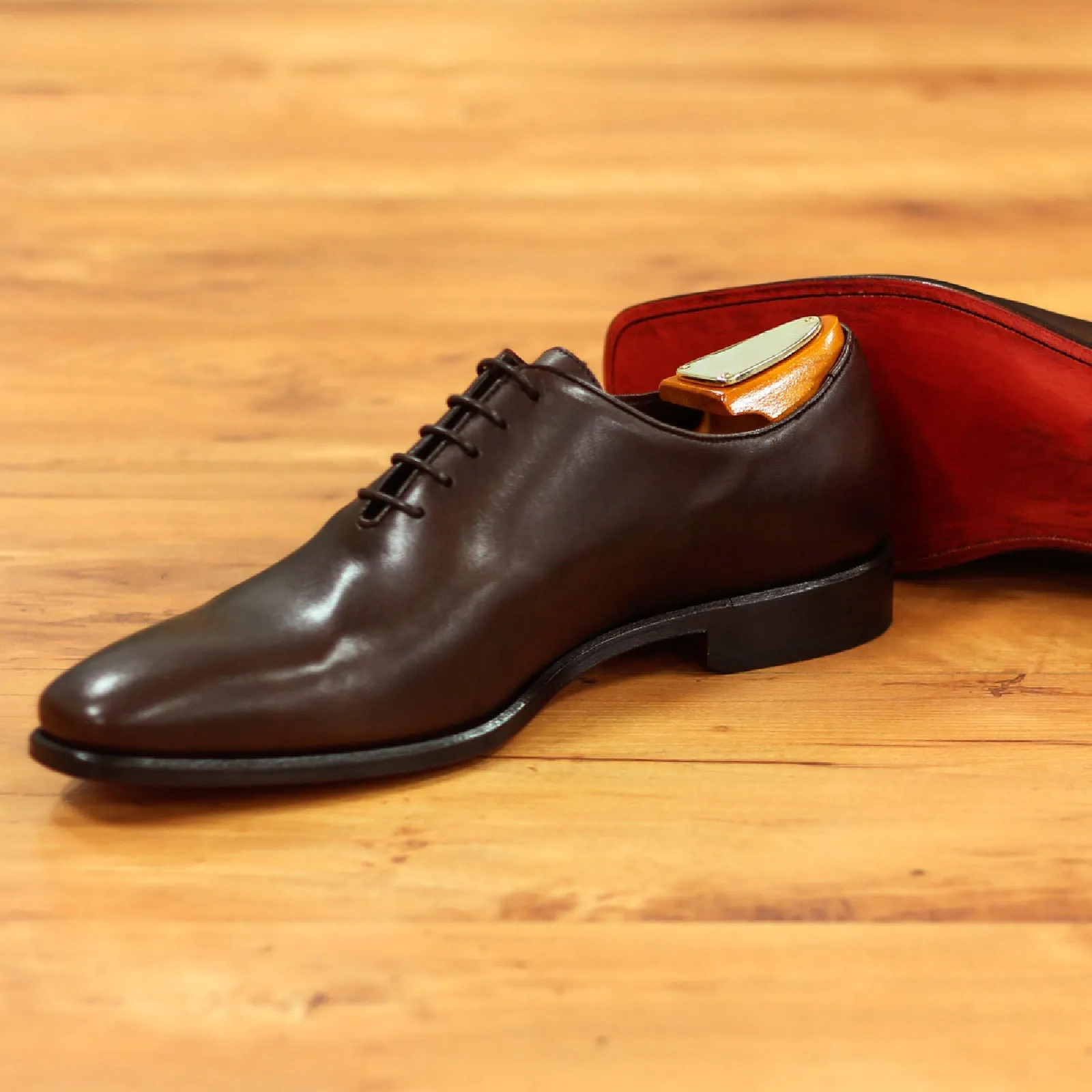 DapperFam Giuliano in Dark Brown Men's Italian Leather Whole Cut