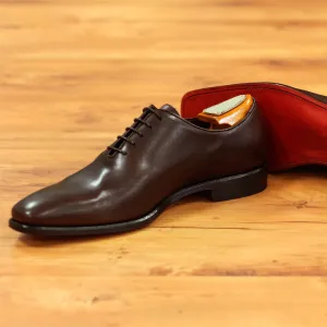 DapperFam Giuliano in Dark Brown Men's Italian Leather Whole Cut