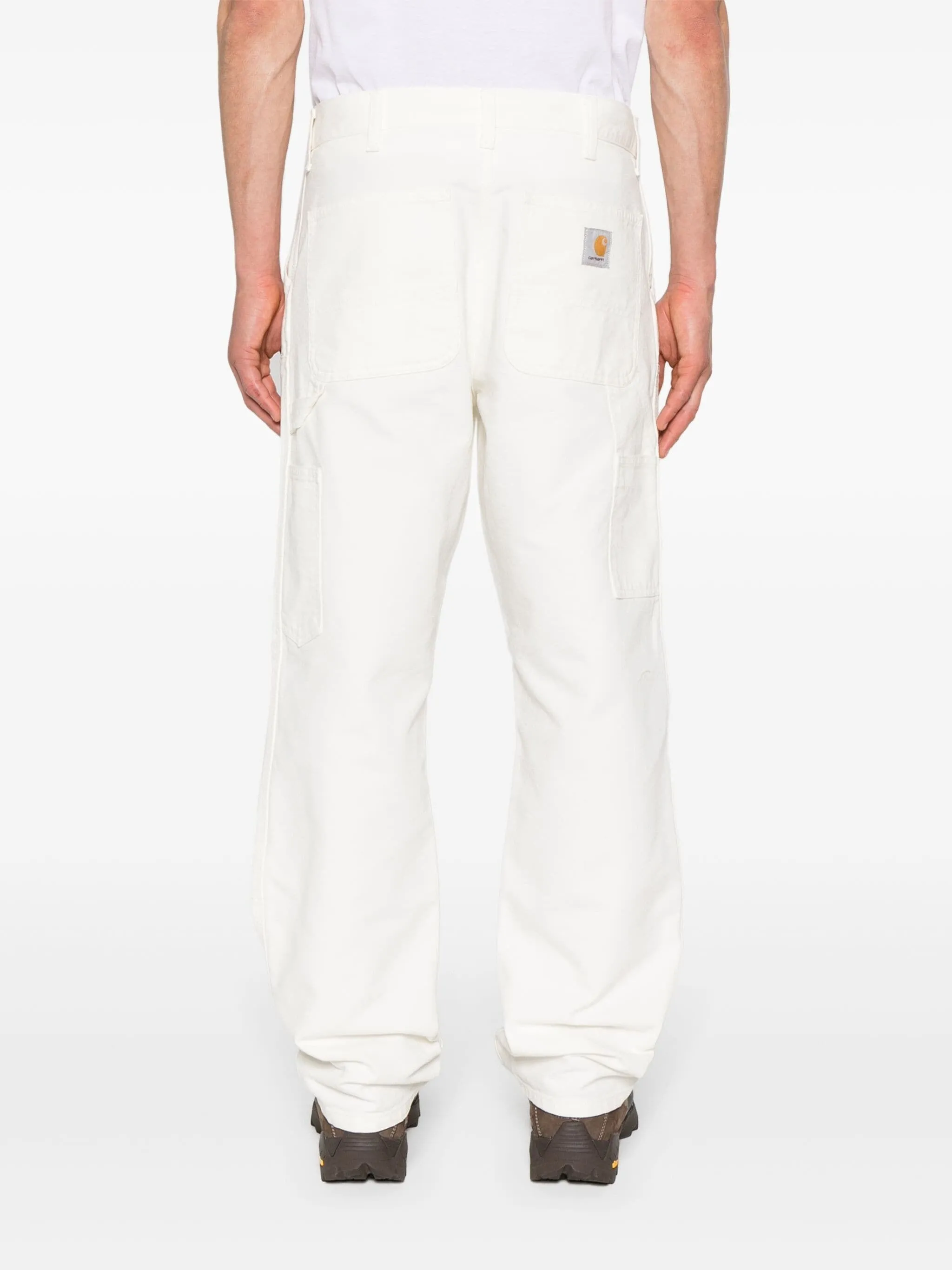 DOUBLE-KNEE ORGANIC-COTTON CANVAS TROUSERS