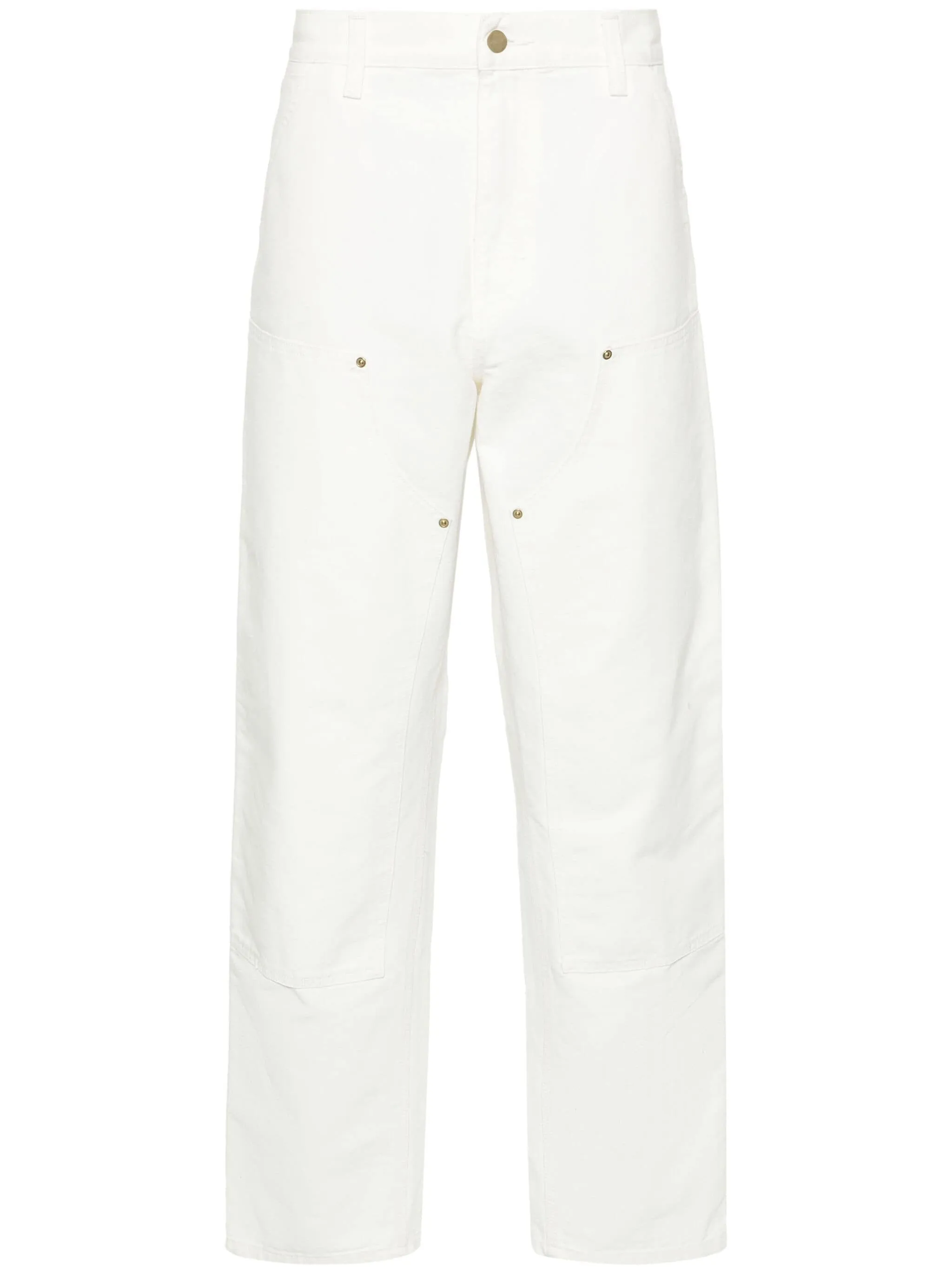 DOUBLE-KNEE ORGANIC-COTTON CANVAS TROUSERS