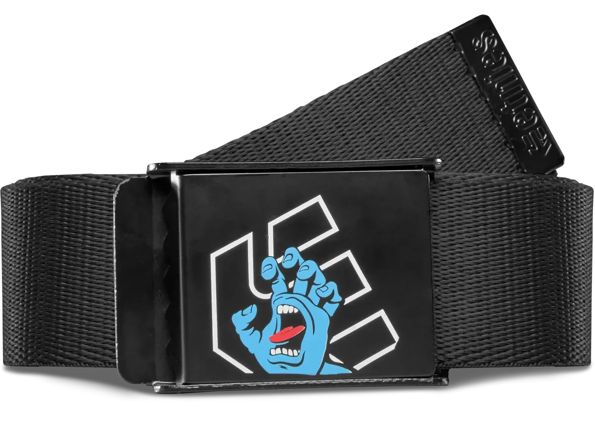 etnies x Santa Cruz Screaming Hand Belt, Black