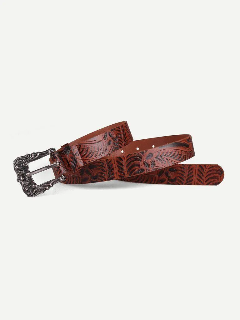 Eyelet Detail Western Belt