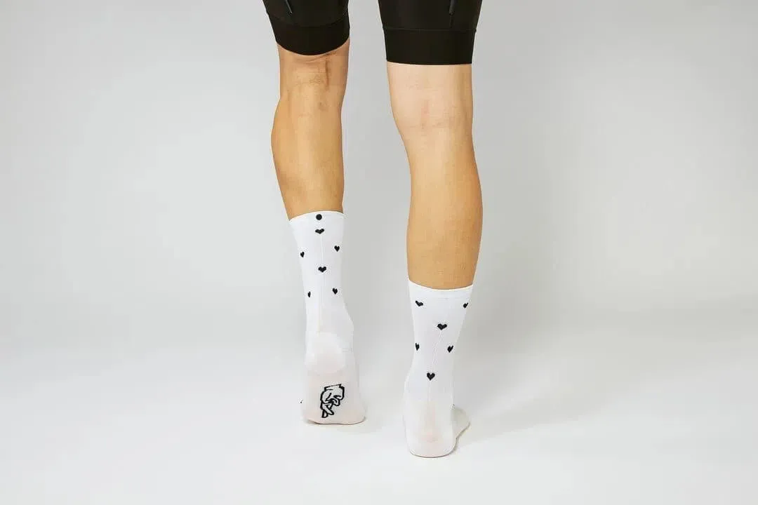 FINGERSCROSSED Socks Hearts - White