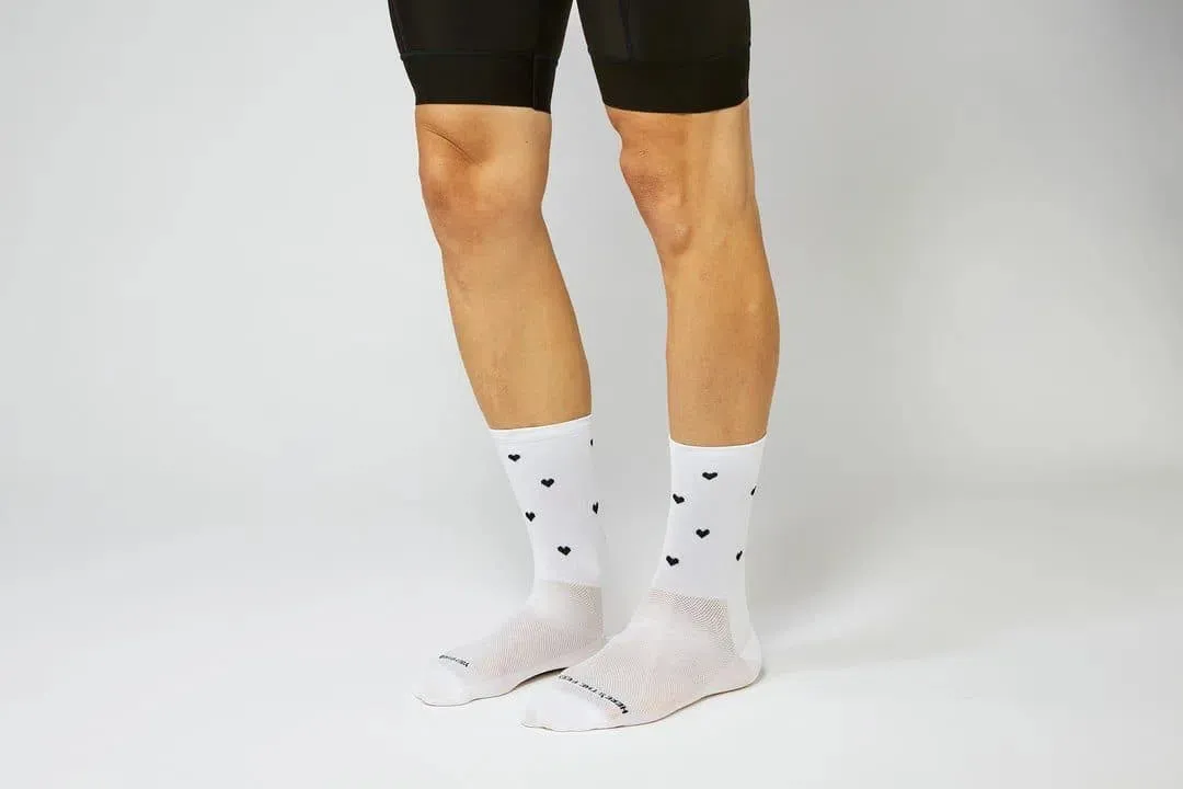 FINGERSCROSSED Socks Hearts - White