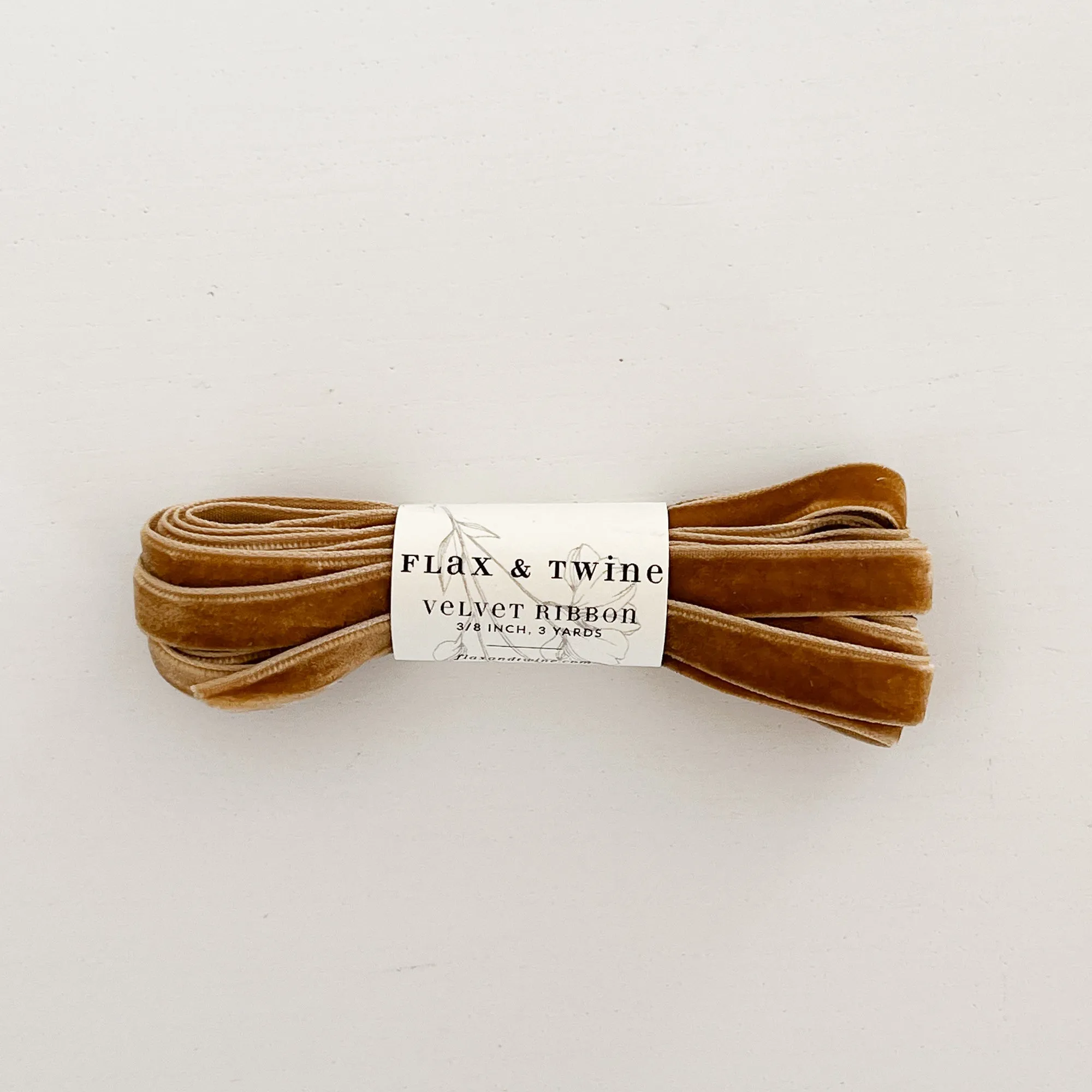 Flax & Twine 3/8" Velvet Ribbon