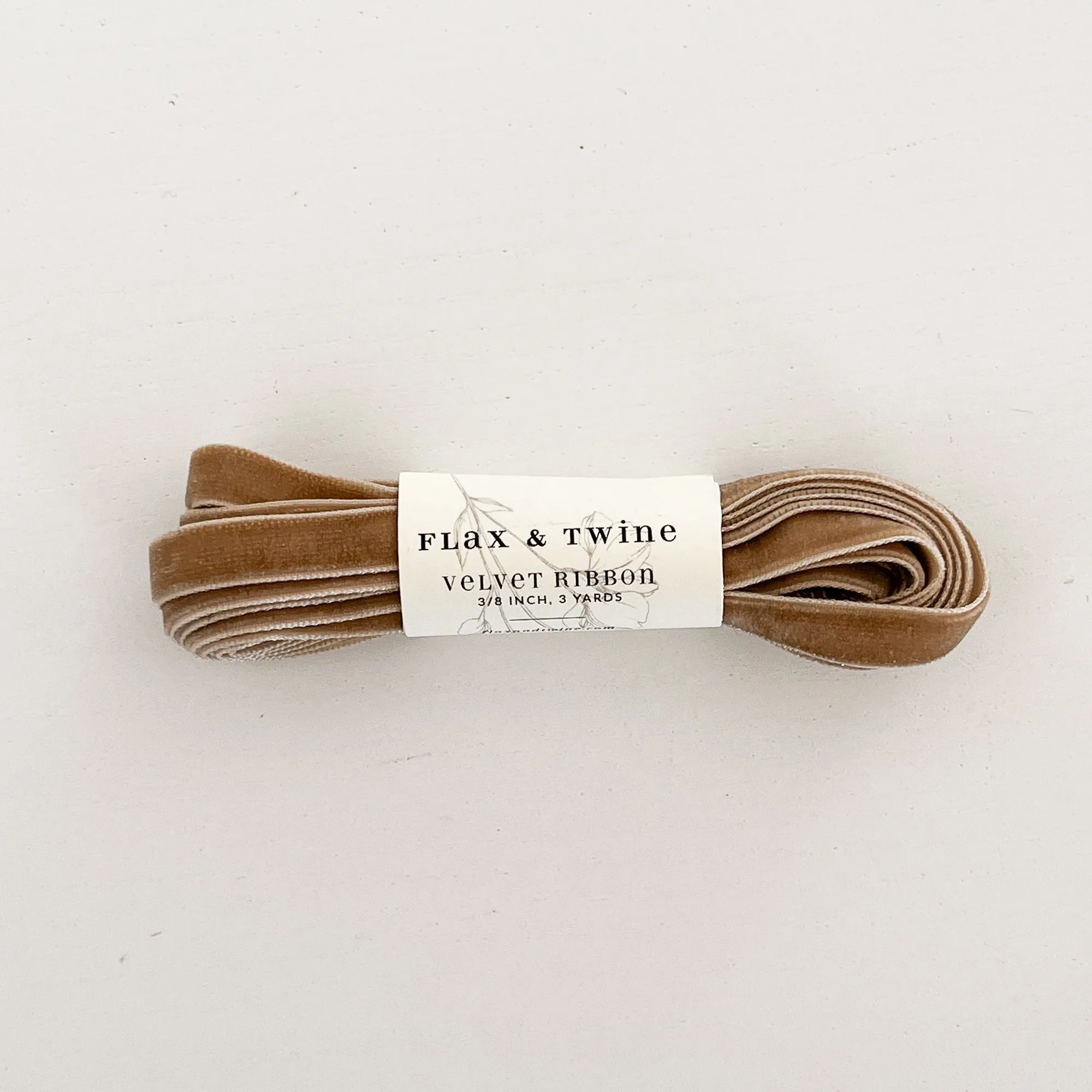 Flax & Twine 3/8" Velvet Ribbon