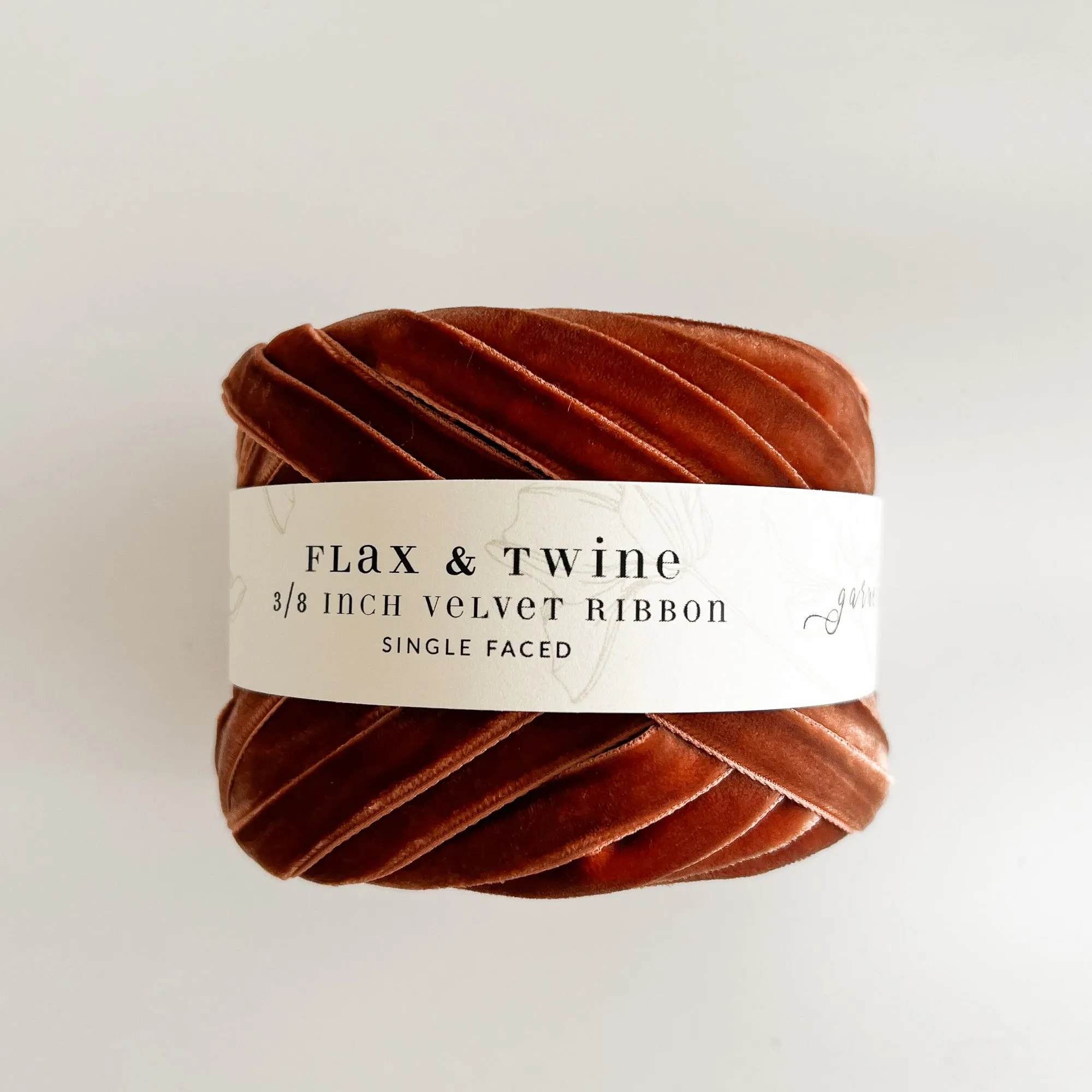 Flax & Twine 3/8" Velvet Ribbon