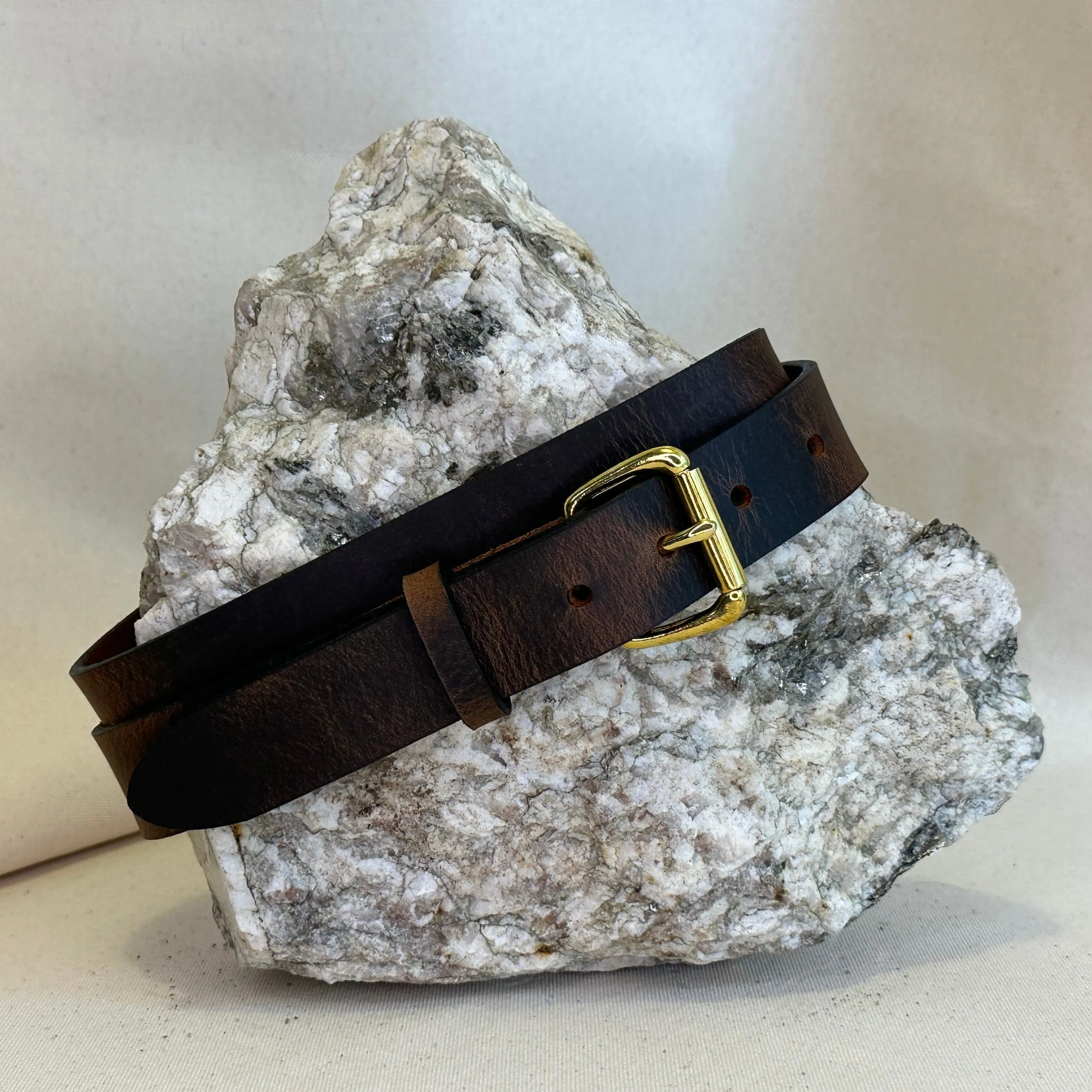 Handmade Brown Pull Up Leather Belt