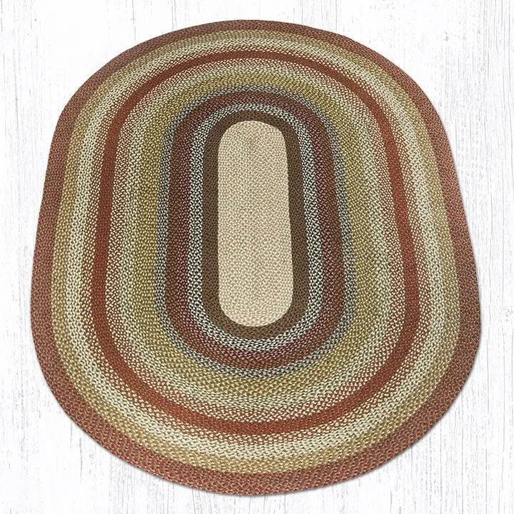 Honey, Vanilla, & Ginger Braided Rug - Oval