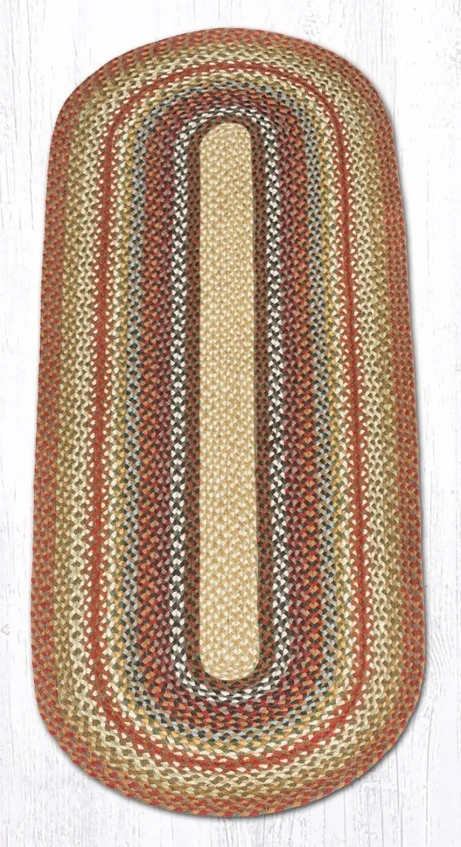 Honey, Vanilla, & Ginger Braided Rug - Oval