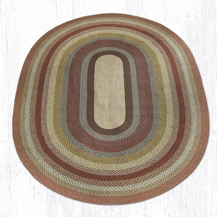 Honey, Vanilla, & Ginger Braided Rug - Oval