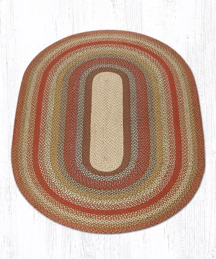 Honey, Vanilla, & Ginger Braided Rug - Oval