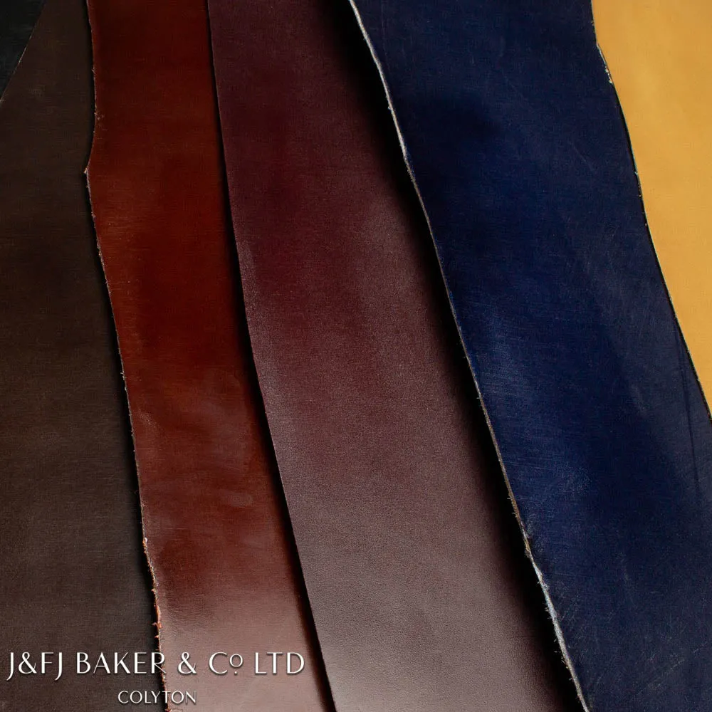 J&FJ BAKER FULL WAX ENGLISH BRIDLE SHOULDER - BURGUNDY - 1.3/1.5mm
