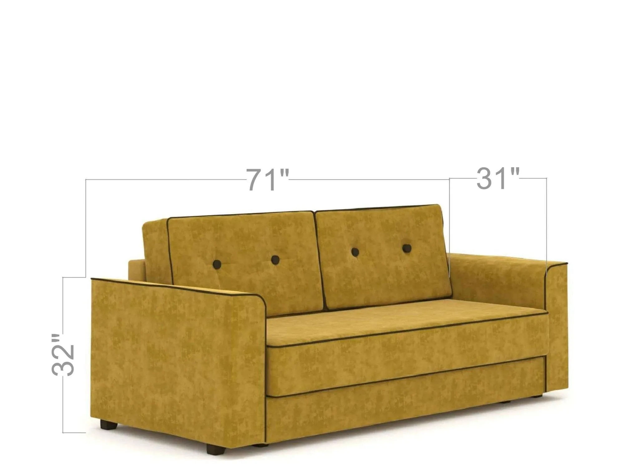 Julianne 2 Seater Fabric Sofa for Living Room