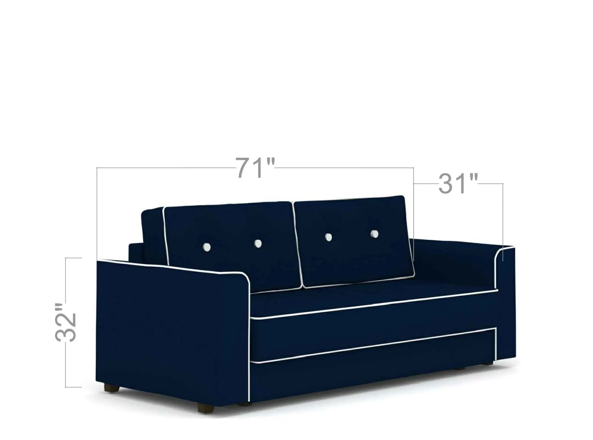Julianne 2 Seater Fabric Sofa for Living Room