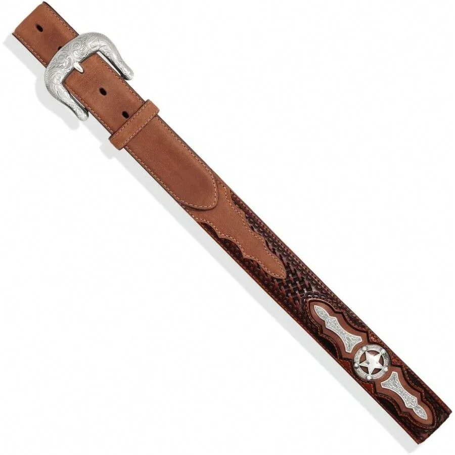 Justin Men's Black-Tan Odessa Star Belt