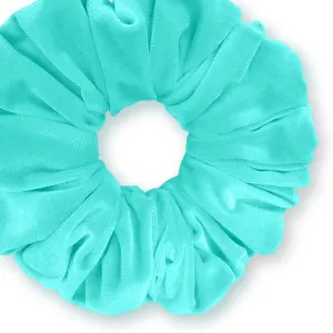 KING SIZE Velvet Scrunchies XXL Oversized Ponytail Holder Made in the USA Aqua