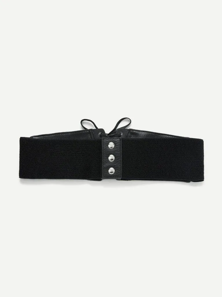 Lace Up Embroidery Belt