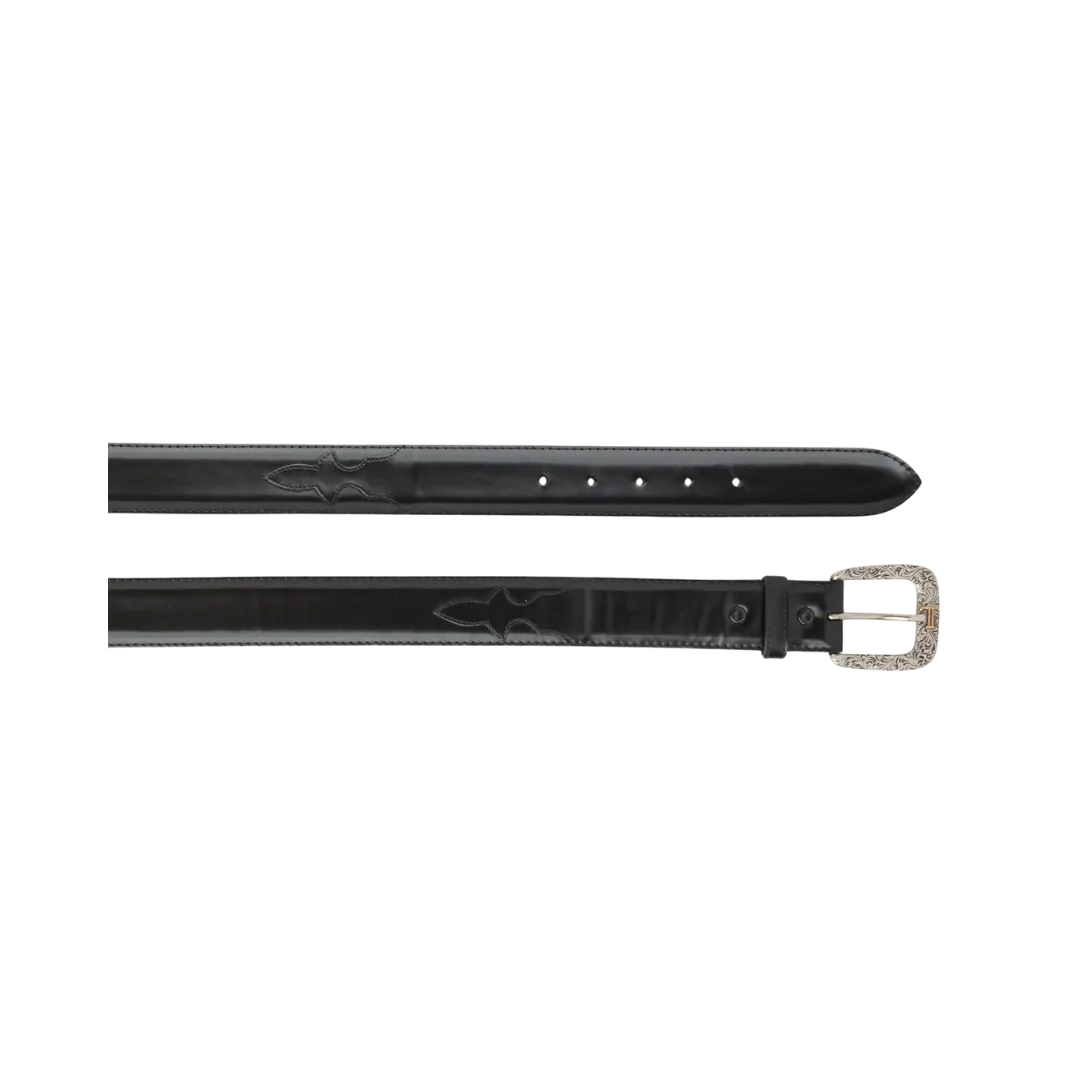 Lucchese Classics USA Made Goat Skin Western Belts Black