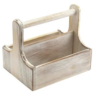 Medium White Wooden Table Caddy pack of 1