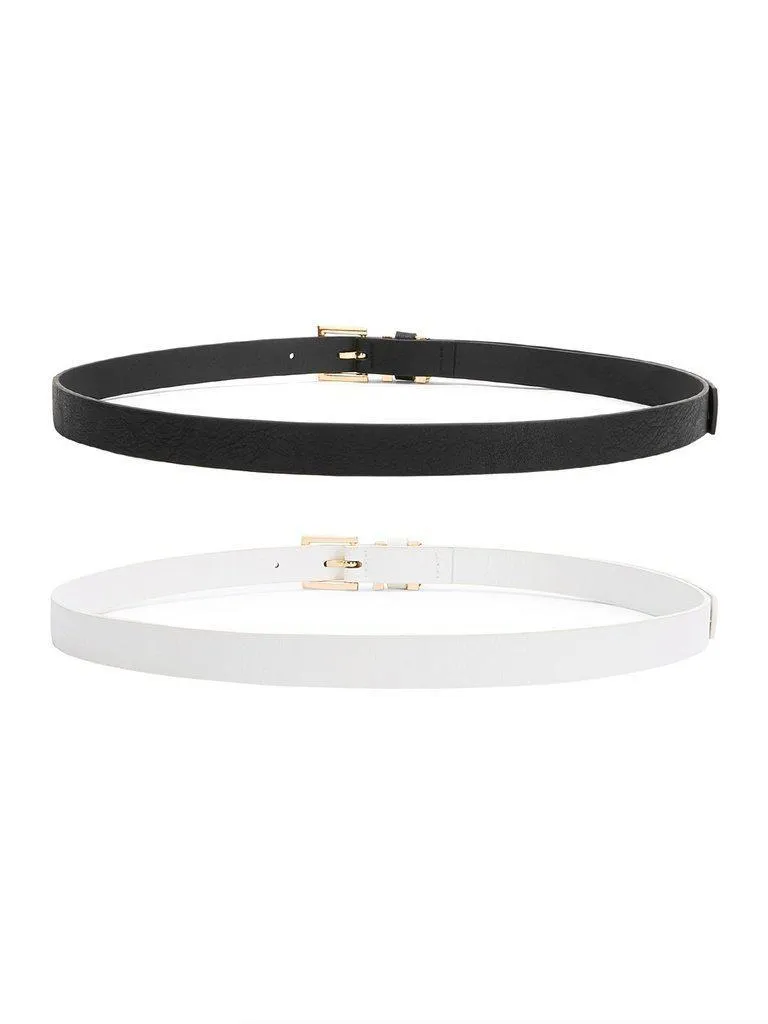 Metal Buckle Belt 2pcs