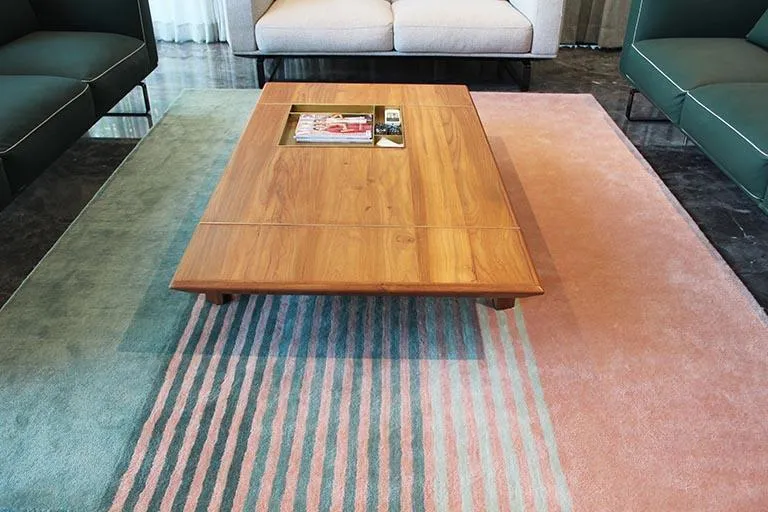 Modern Peach & Green Rug